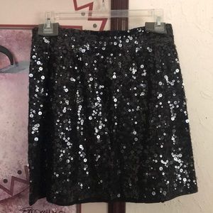 Garnet Hill sequin A-line skirt -S